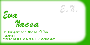 eva nacsa business card